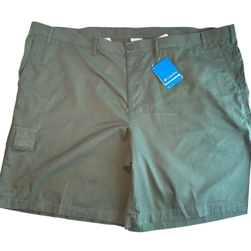Columbia Red Bluff Cargo Shorts Mens 54 Olive Green 10" Inseam NWT Outdoor